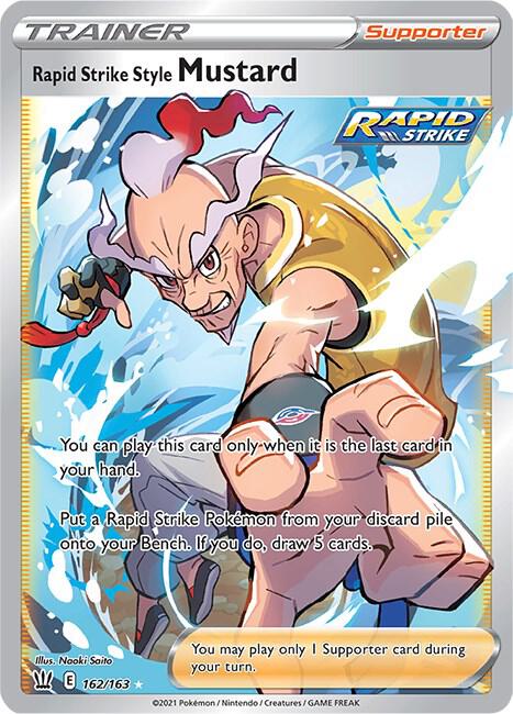 Rapid Strike Style Mustard (Full Art) - 162/163 | Ultra Rare | (SWSH05 | SWSH05: Battle Styles)