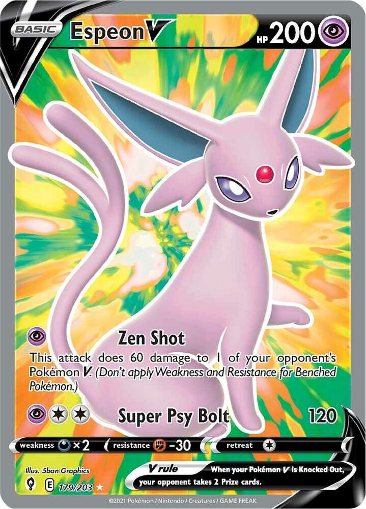 Espeon V (Full Art) - 179/203 | Ultra Rare | (SWSH07 | SWSH07: Evolving Skies)
