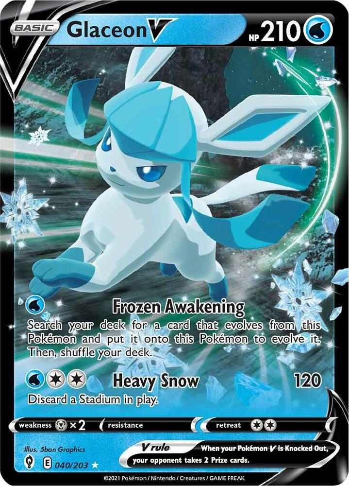 Glaceon V - 040/203 | Ultra Rare | (SWSH07 | SWSH07: Evolving Skies)