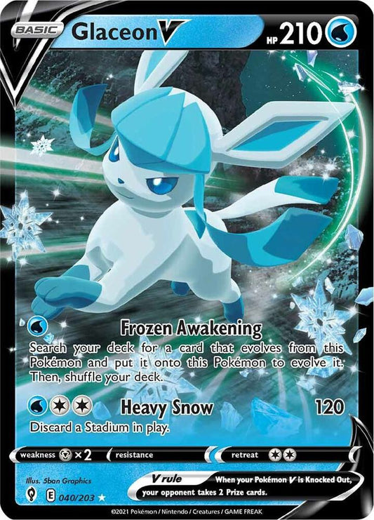 Glaceon V - 040/203 | Ultra Rare | (SWSH07 | SWSH07: Evolving Skies)