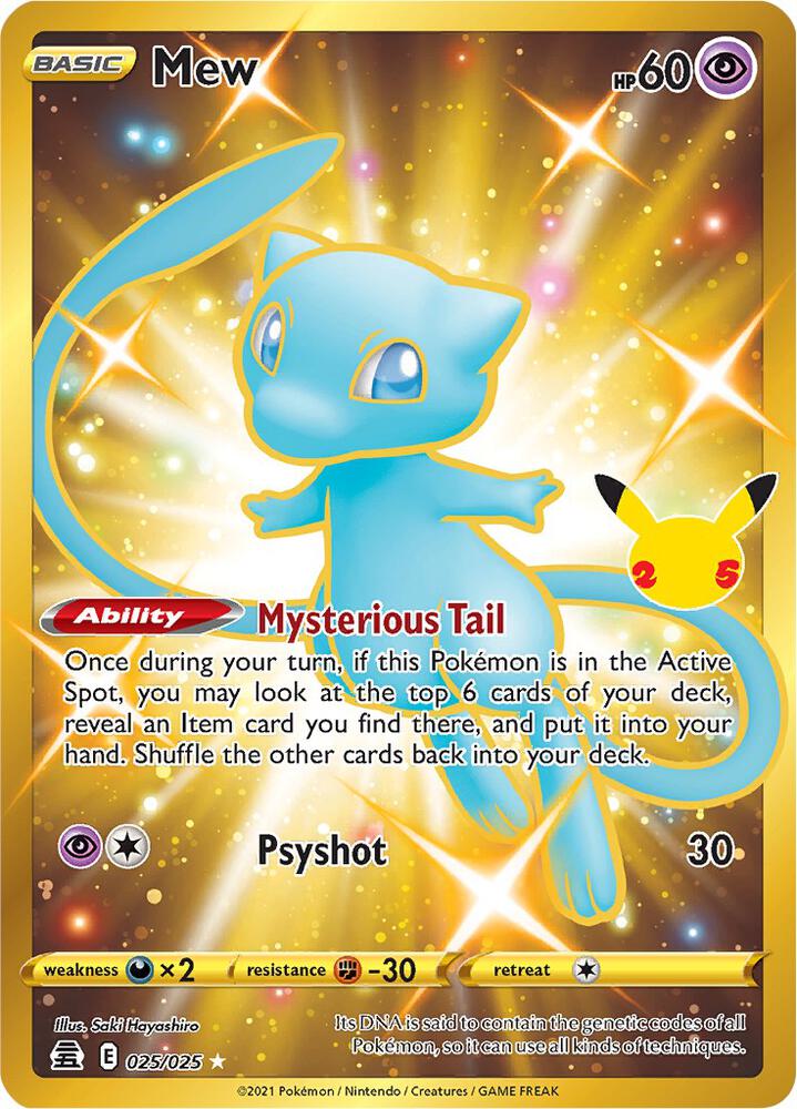 Mew (Secret) - 025/025 | Secret Rare | (CLB | Celebrations)