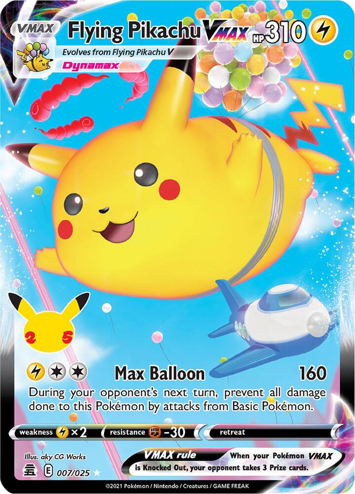 Flying Pikachu VMAX - 007/025 | Ultra Rare | (CLB | Celebrations)