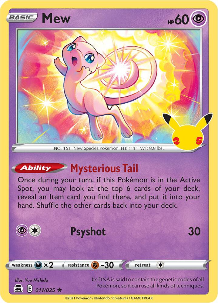 Mew - 011/025 | Holo Rare | (CLB | Celebrations)