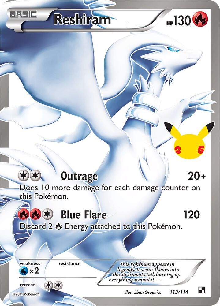 Reshiram - 113/114 | Classic Collection | (CCC | Celebrations: Classic Collection)