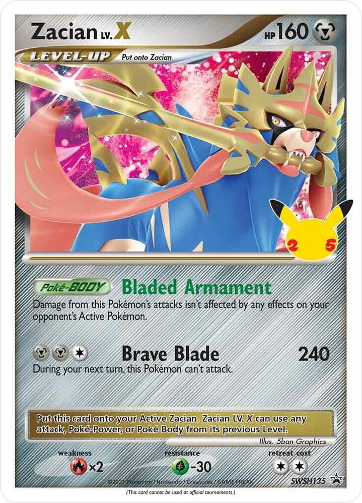 Zacian LV. X - SWSH135 | Promo | (SWSD | SWSH: Sword & Shield Promo Cards)
