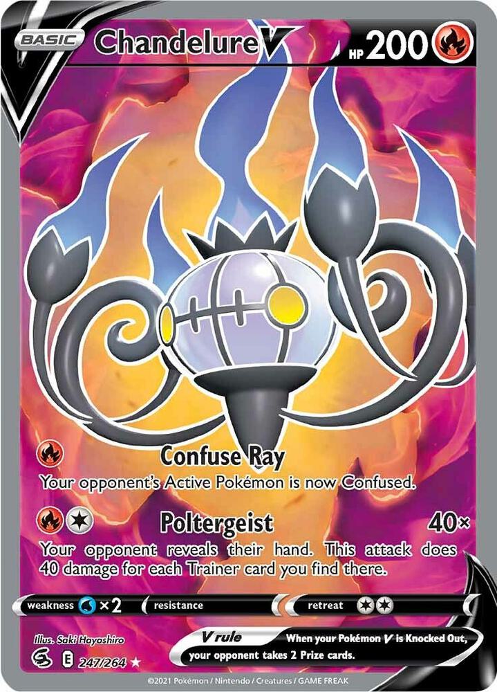 Chandelure V (Full Art) - 247/264 | Ultra Rare | (SWSH08 | SWSH08: Fusion Strike)