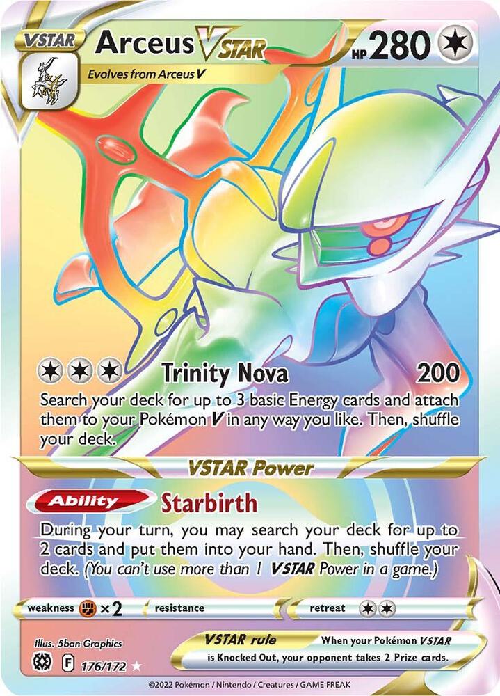 Arceus VSTAR (Secret) (176) - 176/172 | Secret Rare | (SWSH09 | SWSH09: Brilliant Stars)