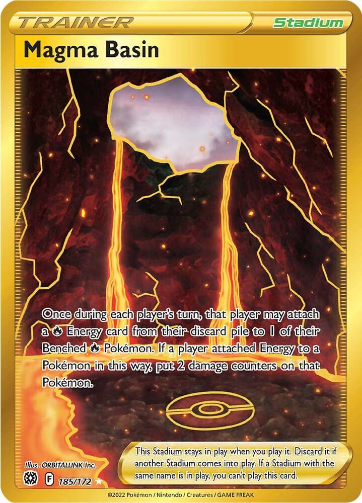 Magma Basin (Secret) - 185/172 | Secret Rare | (SWSH09 | SWSH09: Brilliant Stars)