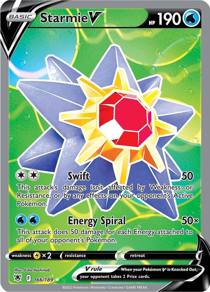 Starmie V (Full Art) - 166/189 | Ultra Rare | (SWSH10 | SWSH10: Astral Radiance)
