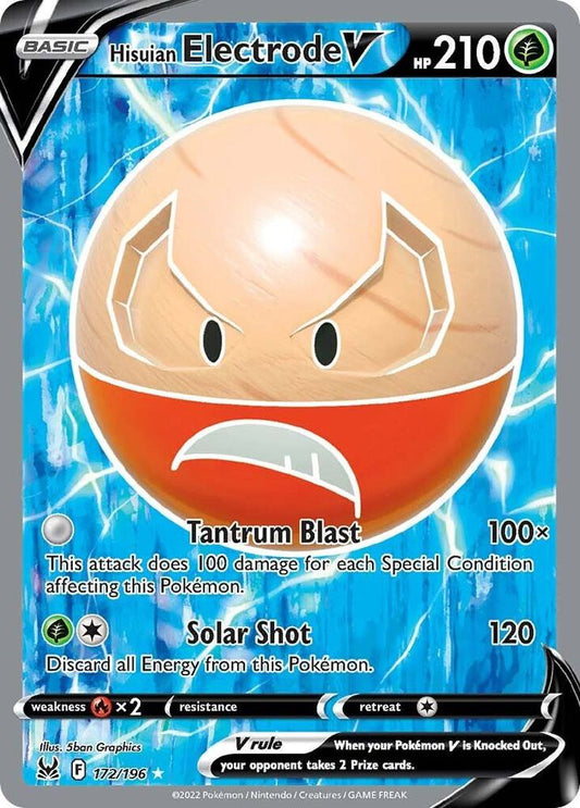 Hisuian Electrode V (Full Art) - 172/196 | Ultra Rare | (SWSH11 | SWSH11: Lost Origin)