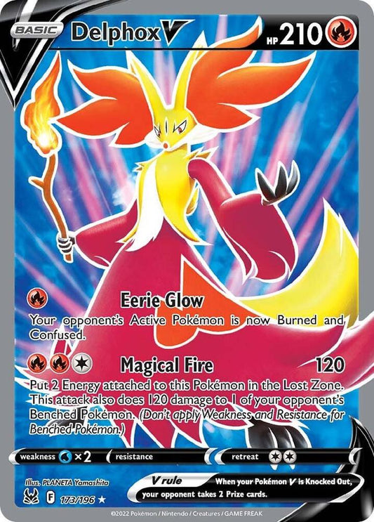 Delphox V (Full Art) - 173/196 | Ultra Rare | (SWSH11 | SWSH11: Lost Origin)