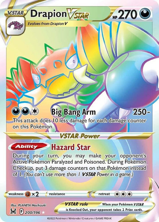 Drapion VSTAR (Secret) - 200/196 | Secret Rare | (SWSH11 | SWSH11: Lost Origin)