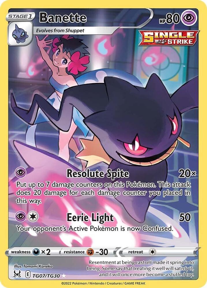 Banette - TG07/TG30 | Ultra Rare | (SWSH11: TG | SWSH11: Lost Origin Trainer Gallery)