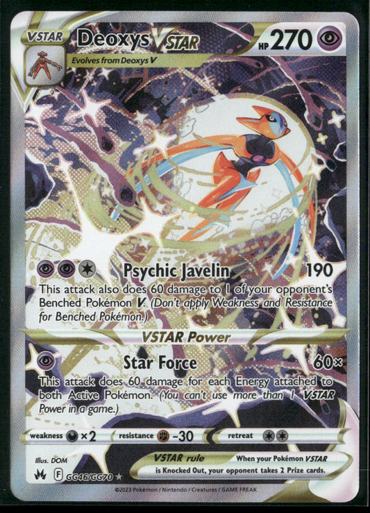 Deoxys VSTAR Ultra Rare Crown Zenith: Galarian Gallery CRZ:GG GG46/GG70 NM