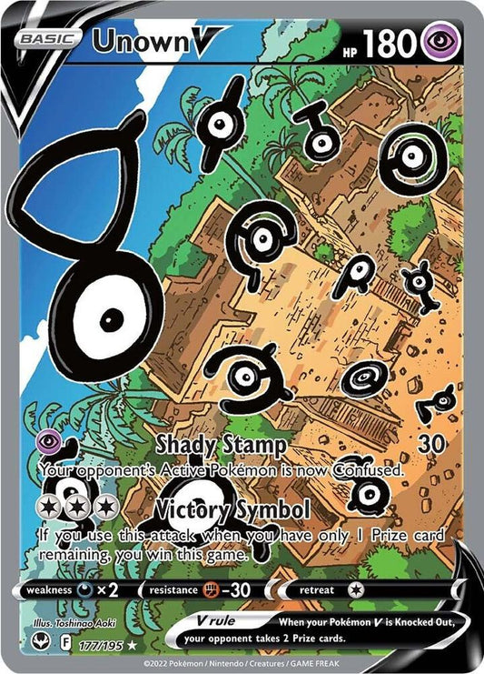 Unown V (Alternate Full Art) | Ultra Rare | (SWSH12 | SWSH12: Silver Tempest)