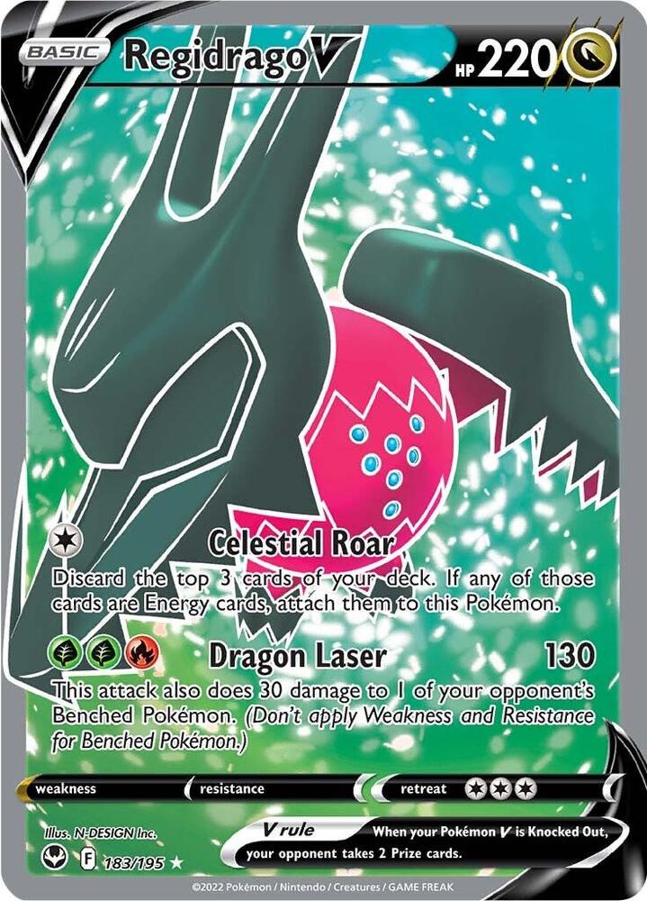 Regidrago V (Full Art) - 183/195 | Ultra Rare | (SWSH12 | SWSH12: Silver Tempest)