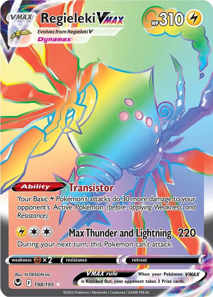 Regieleki VMAX (Secret) - 198/195 | Secret Rare | (SWSH12 | SWSH12: Silver Tempest)
