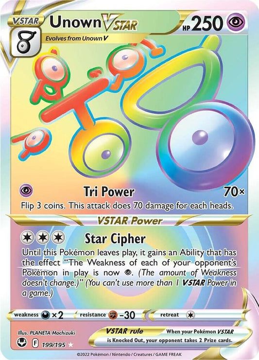 Unown VSTAR (Secret) | Secret Rare | (SWSH12 | SWSH12: Silver Tempest)