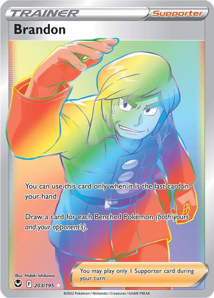 Brandon (Secret) - 203/195 | Secret Rare | (SWSH12 | SWSH12: Silver Tempest)