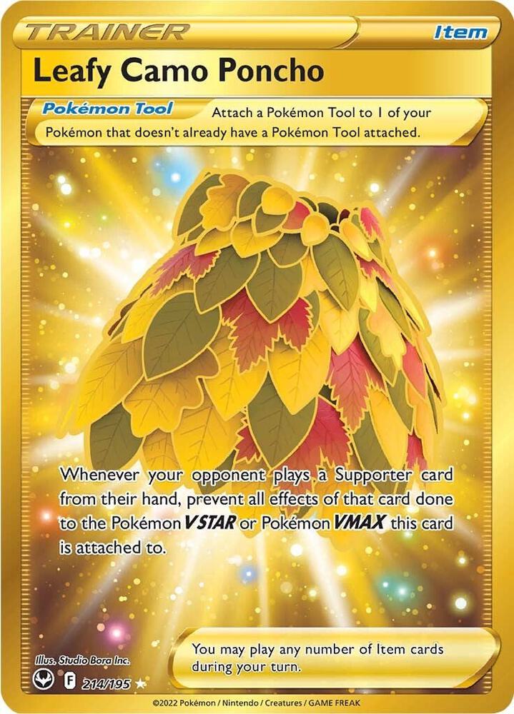 Leafy Camo Poncho (Secret) - 214/195 | Secret Rare | (SWSH12 | SWSH12: Silver Tempest)