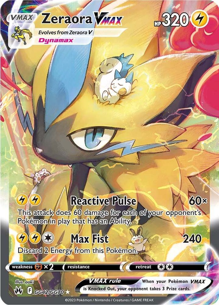 Zeraora VMAX - GG42/GG70 | Ultra Rare | (CRZ:GG | SWSH: Crown Zenith: Galarian Gallery)