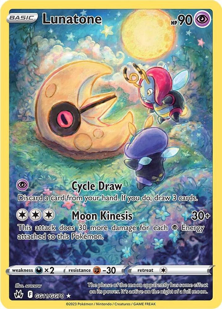 Lunatone - GG11/GG70 | Ultra Rare | (CRZ:GG | SWSH: Crown Zenith: Galarian Gallery)