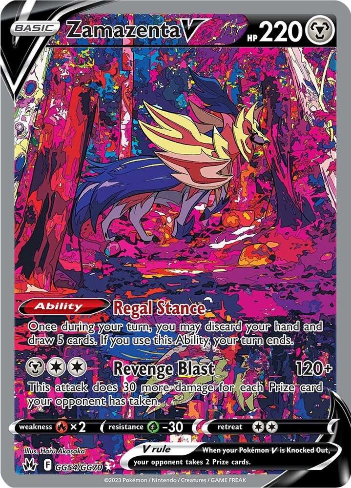 Zamazenta V - GG54/GG70 | Ultra Rare | (CRZ:GG | SWSH: Crown Zenith: Galarian Gallery)