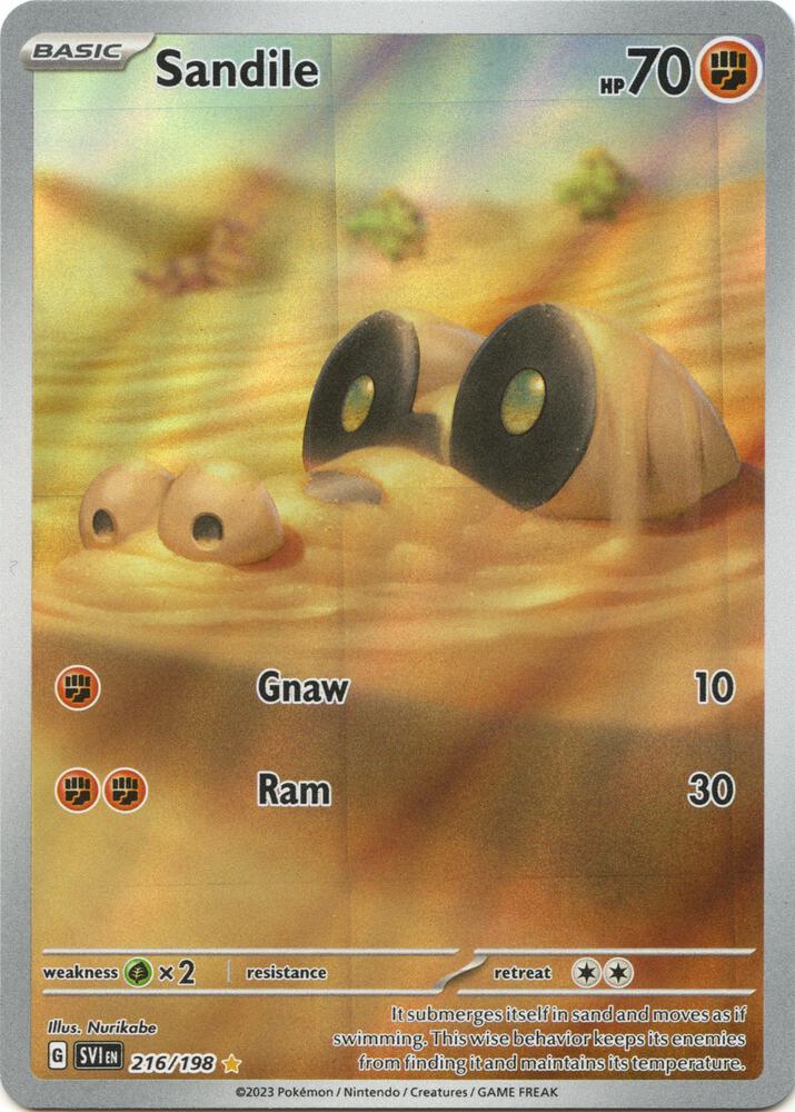 Sandile - 216/198 | Illustration Rare | (SVI | SV01: Scarlet & Violet Base Set)