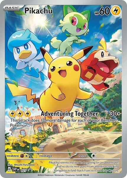 Pikachu - 027 | Promo | (SVP | SV: Scarlet & Violet Promo Cards)