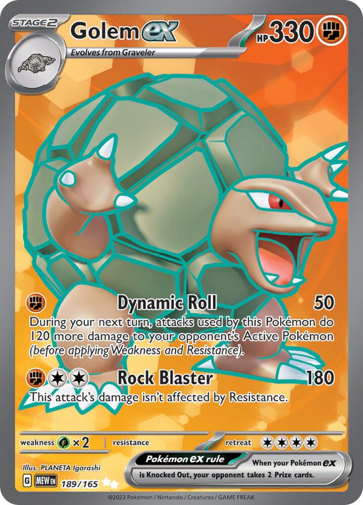 Golem ex - 189/165 | Ultra Rare | (MEW | SV: Scarlet & Violet 151)