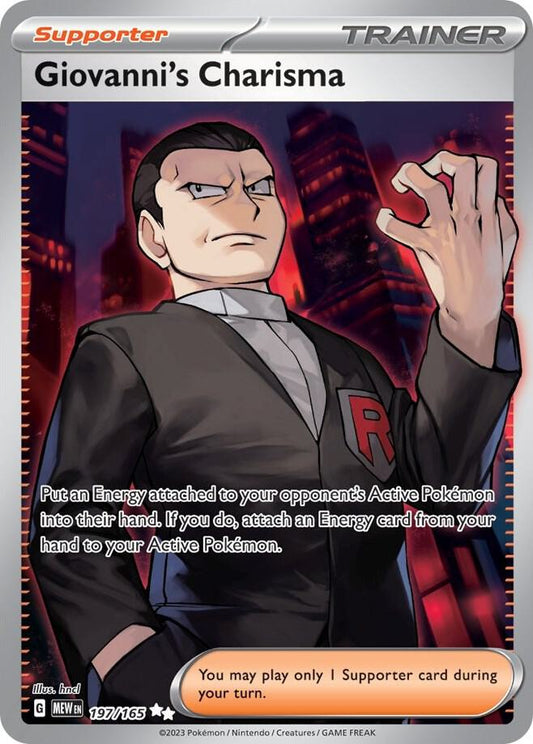 Giovanni's Charisma - 197/165 | Ultra Rare | (MEW | SV: Scarlet & Violet 151)