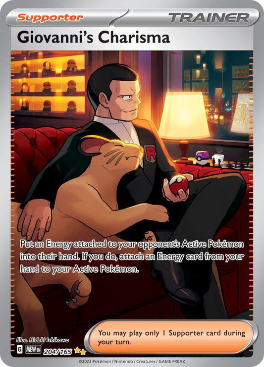 Giovanni's Charisma - 204/165 | Special Illustration Rare | (MEW | SV: Scarlet & Violet 151)