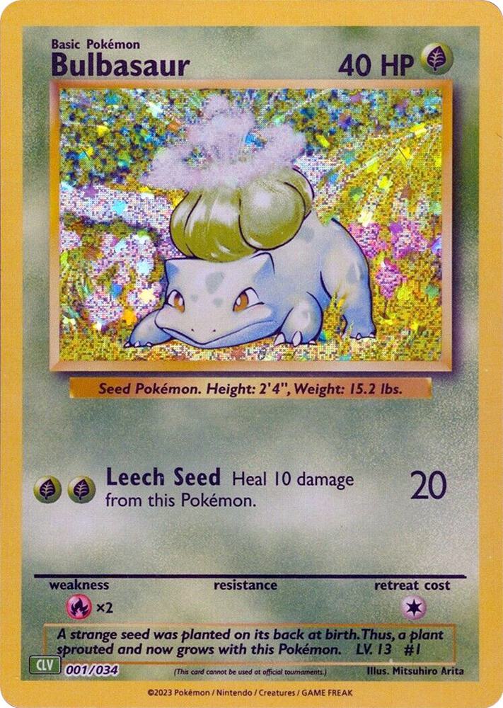 Bulbasaur - 001/034 | Classic Collection | (CL | Trading Card Game Classic)