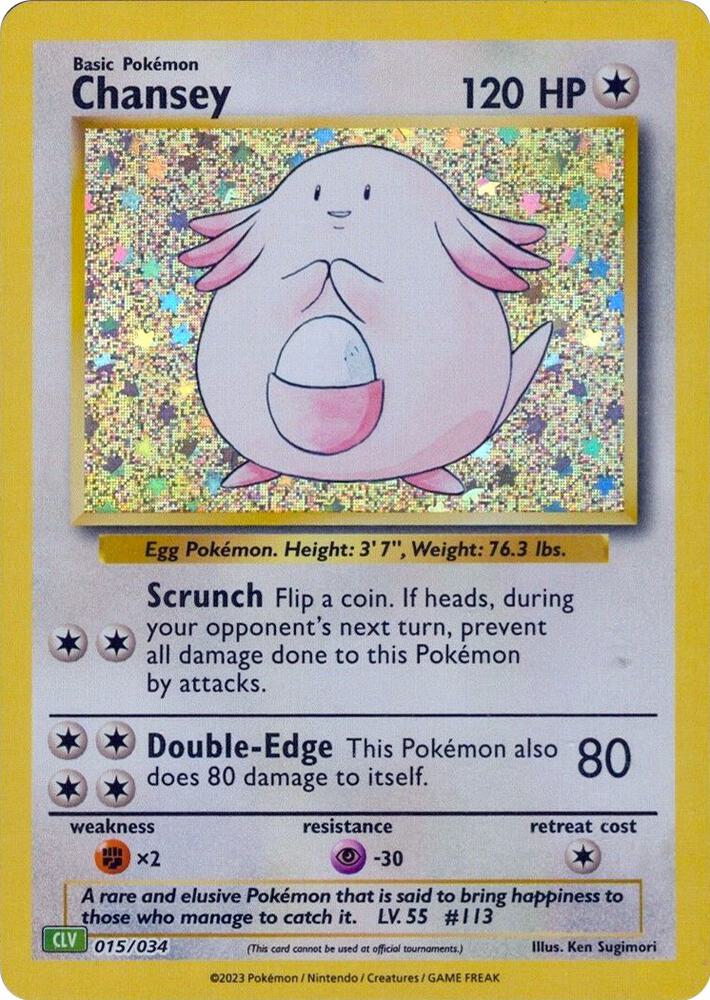 Chansey - 015/034 | Classic Collection | (CL | Trading Card Game Classic)