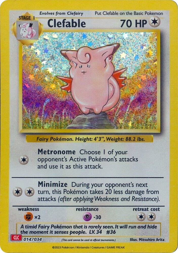 Clefable - 014/034 | Classic Collection | (CL | Trading Card Game Classic)