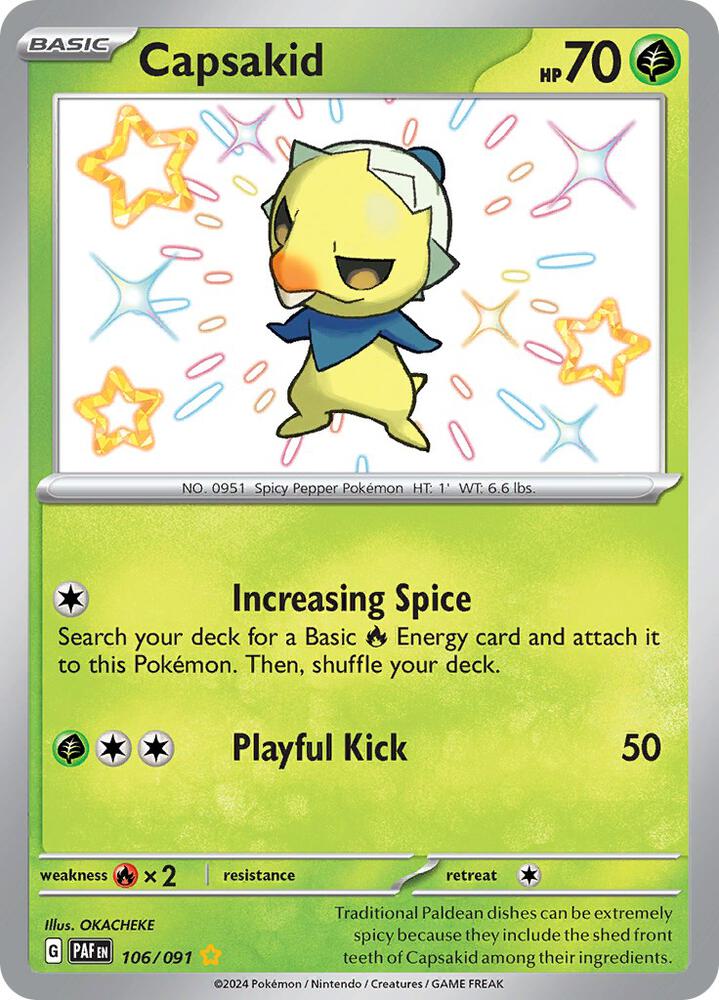 Capsakid - 106/091 | Shiny Rare | (PAF | SV: Paldean Fates)