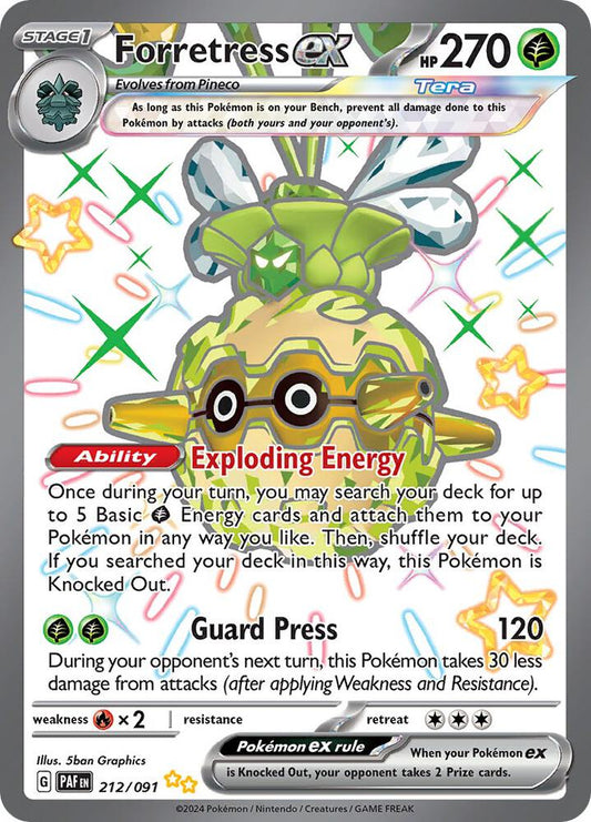 Forretress ex - 212/091 | Shiny Ultra Rare | (PAF | SV: Paldean Fates)