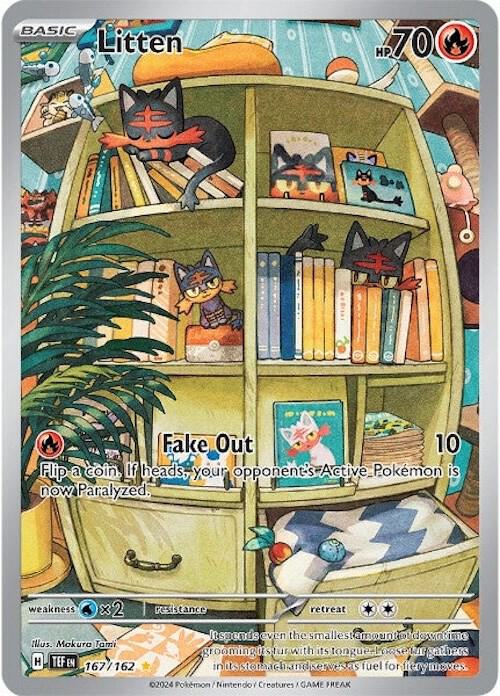 Litten - 167/162 | Illustration Rare | (TEF | SV05: Temporal Forces)