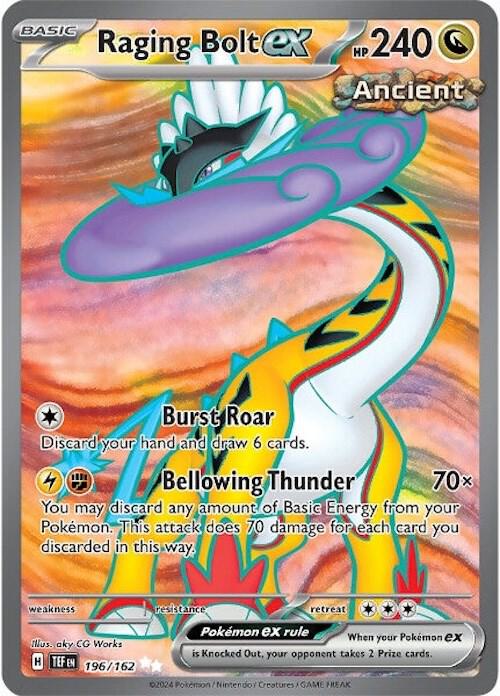 Raging Bolt ex - 196/162 | Ultra Rare | (TEF | SV05: Temporal Forces)