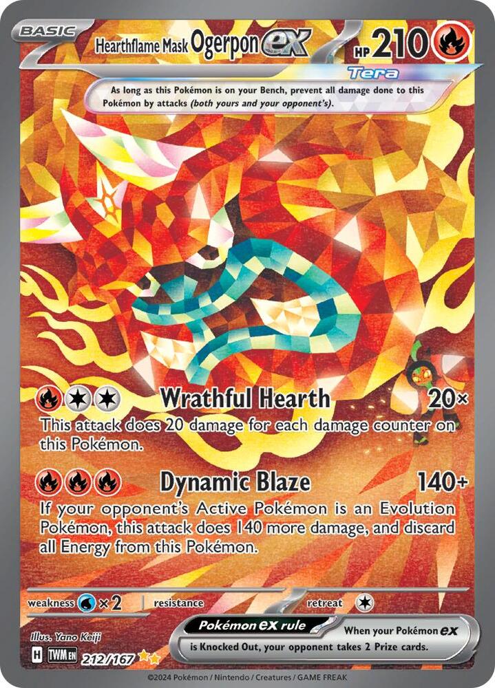 Hearthflame Mask Ogerpon ex - 212/167 | Special Illustration Rare | (TWM | SV06: Twilight Masquerade)