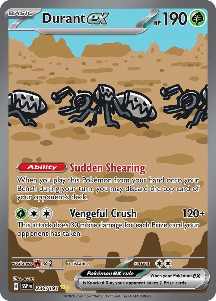 Durant ex - 236/191 | Special Illustration Rare | 236/191 | (SSP | SV08: Surging Sparks)