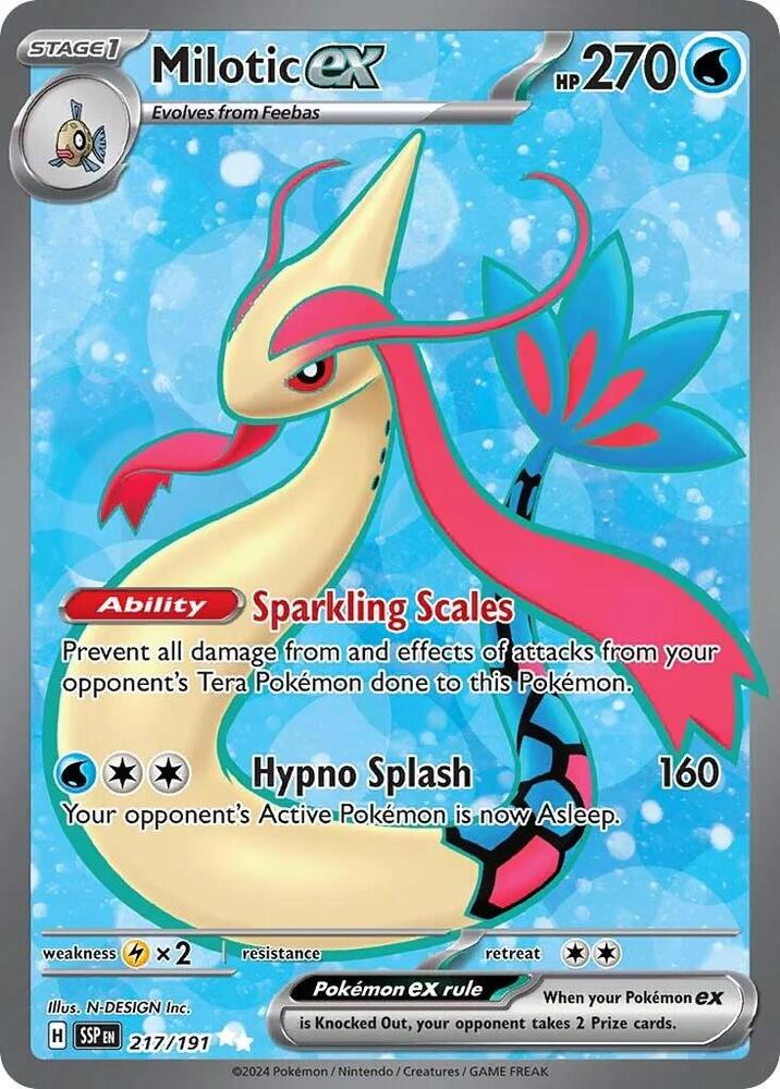 Milotic ex - 217/191 | Ultra Rare | (SSP | SV08: Surging Sparks)