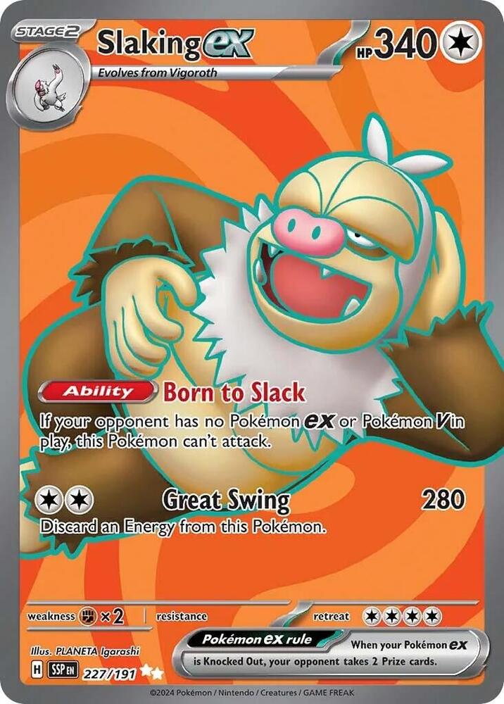 Slaking ex - 227/191 | Ultra Rare | (SSP | SV08: Surging Sparks)