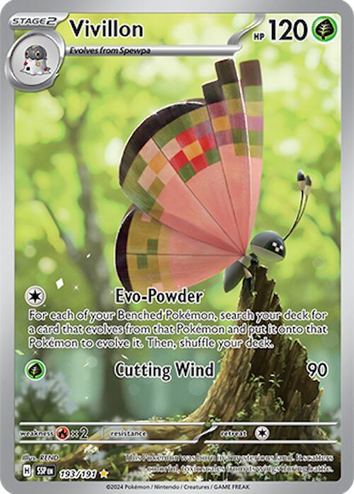 Vivillon - 193/191 | Illustration Rare | (SSP | SV08: Surging Sparks)