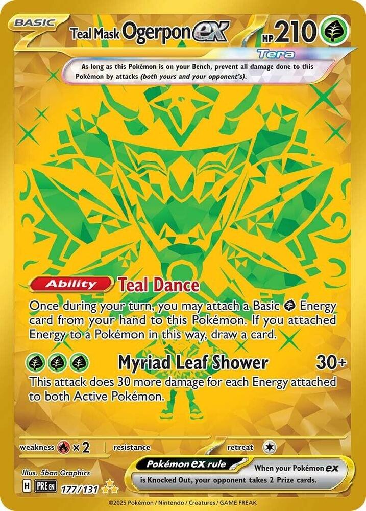 Teal Mask Ogerpon ex - 177/131 | Hyper Rare | (PRE | SV: Prismatic Evolutions)