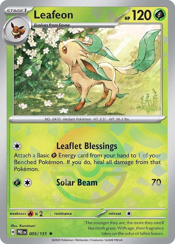 Leafeon (Poke Ball Pattern) - 005/131 | Rare | (PRE | SV: Prismatic Evolutions)
