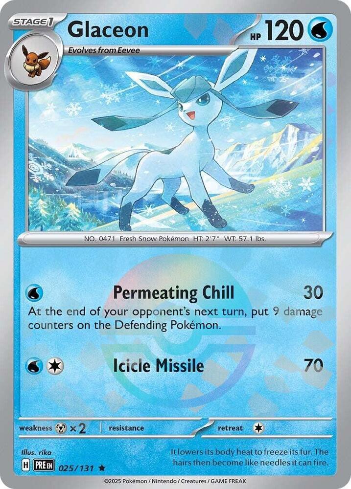Glaceon (Poke Ball Pattern) - 025/131 | Rare | (PRE | SV: Prismatic Evolutions)