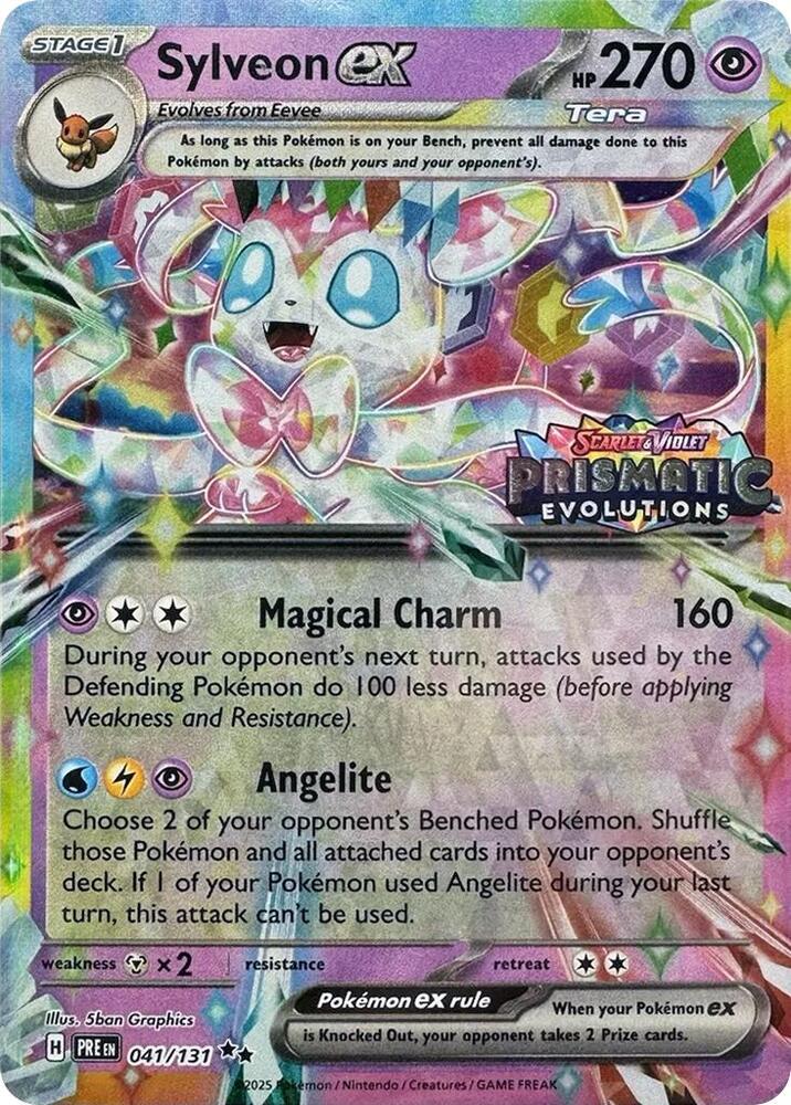 Sylveon ex (Prismatic Evolutions Stamp) - 041/131 | Promo | (MCAP | Miscellaneous Cards & Products)