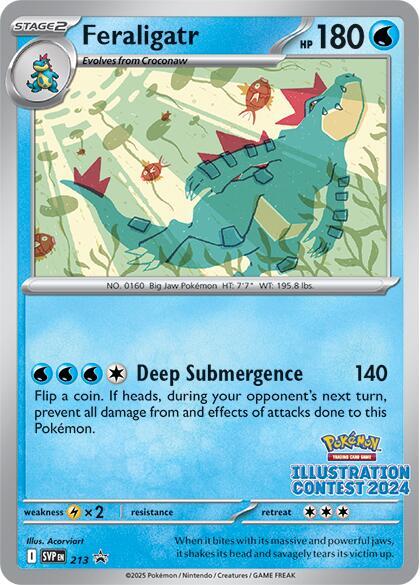 Feraligatr (Illustration Contest 2024) - 213 | Promo | (SVP | SV: Scarlet & Violet Promo Cards)