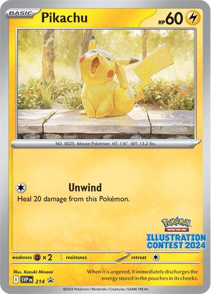 Pikachu (Illustration Contest 2024) - 214 | Promo | (SVP | SV: Scarlet & Violet Promo Cards)